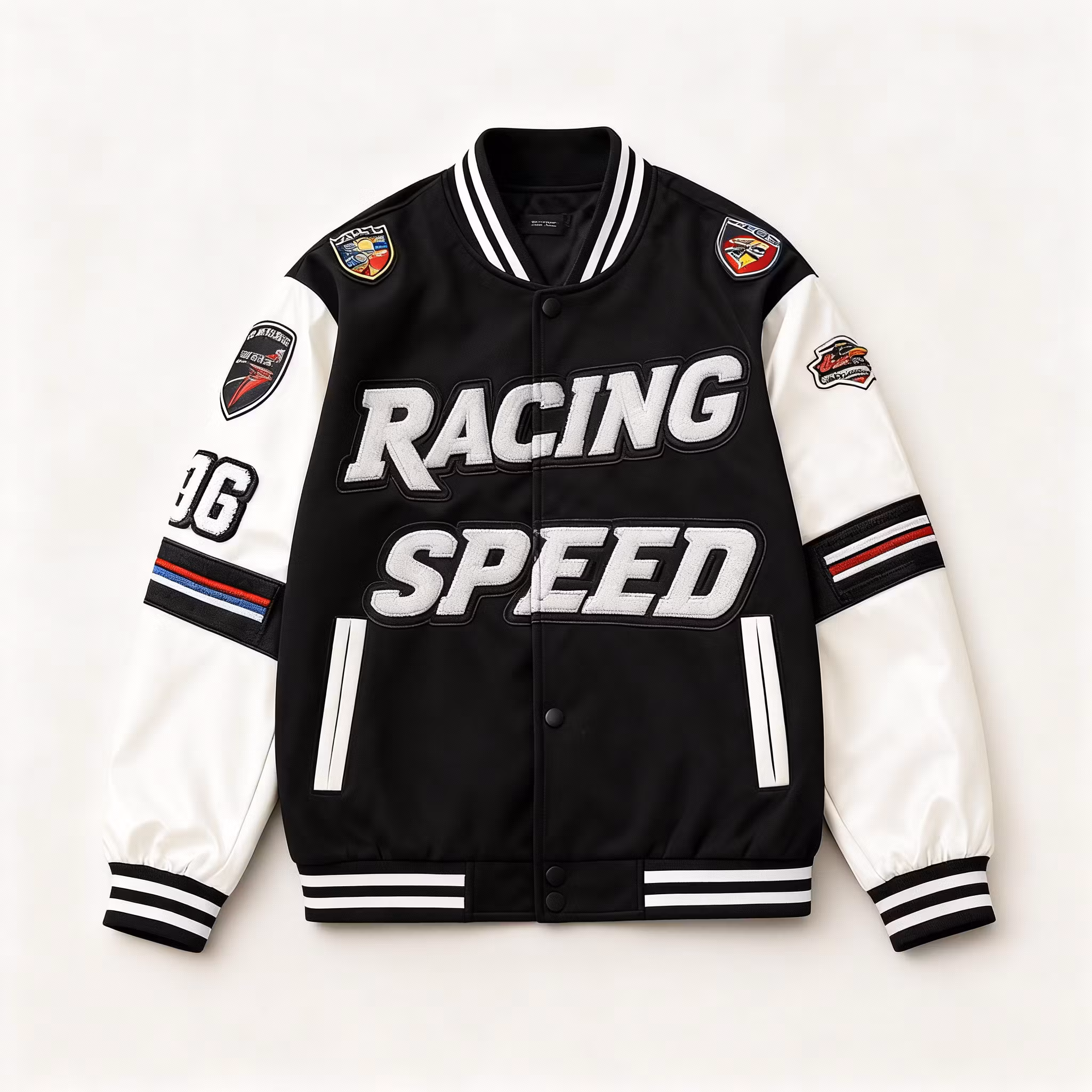 High Quality Men's Varsity Jacket Custom Logo Chenille Embroidery Patchwork Breathable Winter Bomber Letterman Jacket