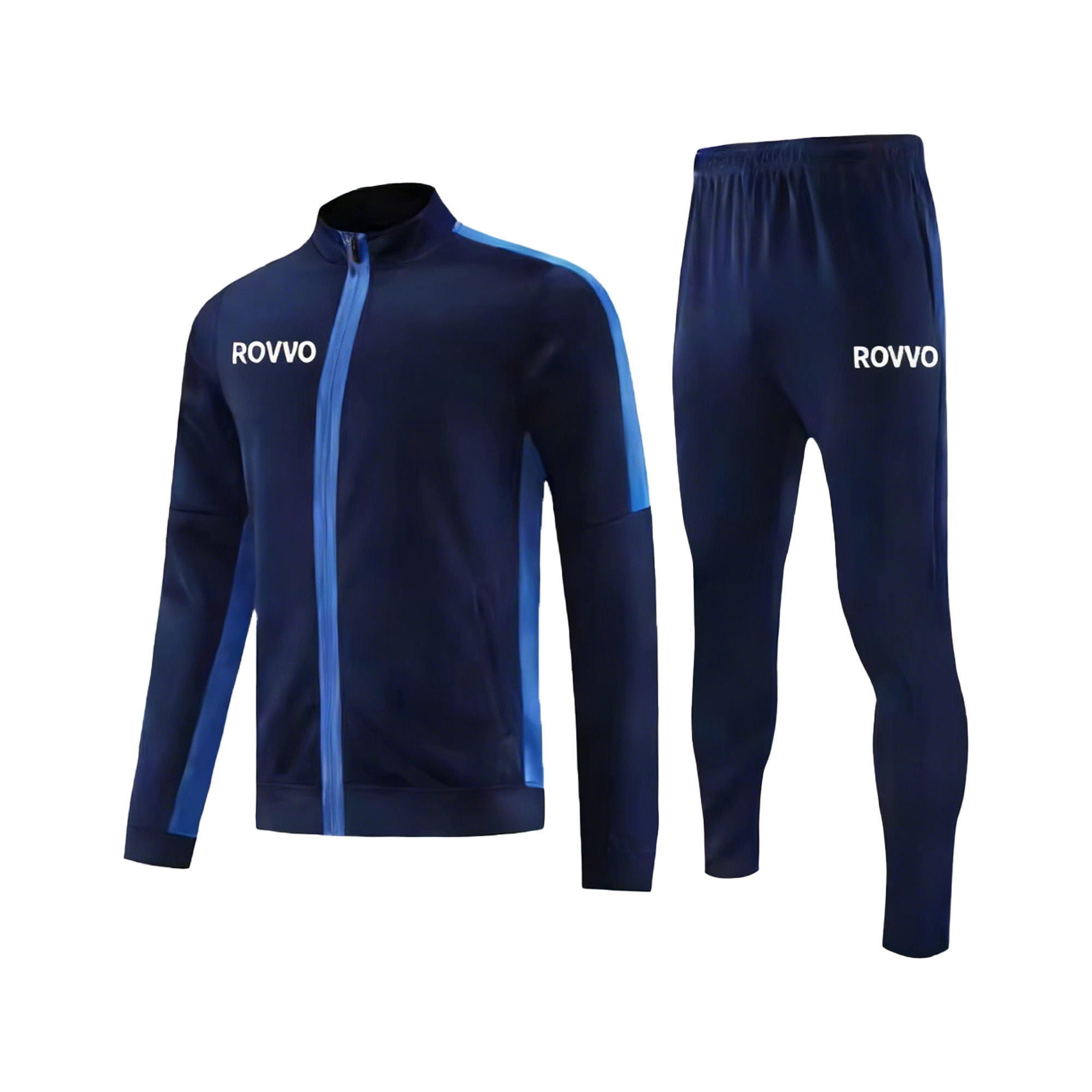 High Quality New Design Custom logo Jersey Football Long Sleeve Sports Soccer Training Full Zipper Men Uniform Sports Set